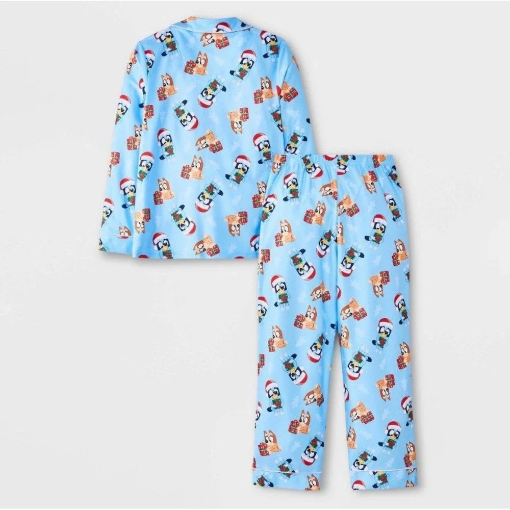 Unisex‎ Girls/boys Bluey Christmas Holiday pajamas Size Large 12-14